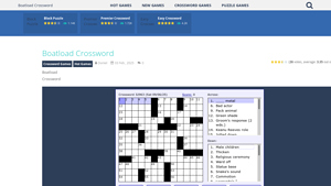 Screenshot of Boatload Crossword
