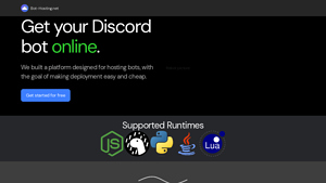Screenshot of Bot-Hosting.net | A free host for Discord bots