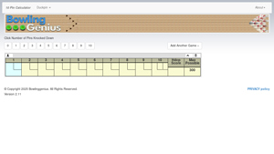 Screenshot of Bowling Score Calculator