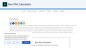 Screenshot of Box Plot Calculator – Create a Box-and-Whisker Plot Instantly
