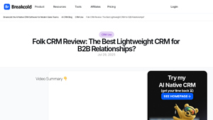 Screenshot of Folk CRM Review: The Best Lightweight CRM for B2B Relationships?