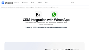 Screenshot of CRM Integration with WhatsApp (Add & Manage Contats + Deals)