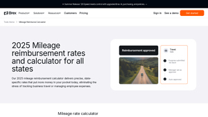 Screenshot of 2025 Mileage Reimbursement Rates & Calculator For All States - Brex