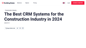 Screenshot of The Best CRM Systems for the Construction Industry in 2024