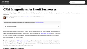 Screenshot of Must-Have CRM Integrations for Your Business