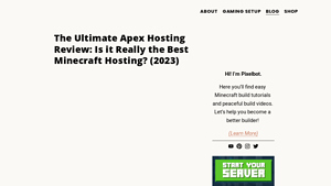 Screenshot of The Ultimate Apex Hosting Review: Is it Really the Best Minecraft ...