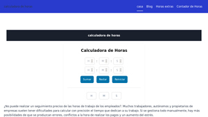 Screenshot of Calculadora de horas de trabajo: control del tiempo