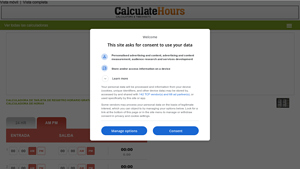 Screenshot of Calculadora de tarjeta de registro horario + resultados por EMAIL de ...