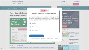 Screenshot of Excel Based Erlang Calculator for Contact Centres – with Maximum ...