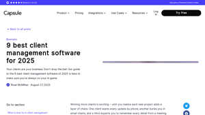 Screenshot of 9 best client management software for 2025 - Capsule CRM
