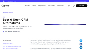 Screenshot of Best 6 Neon CRM Alternatives