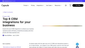 Screenshot of Top 6 CRM integrations for your business