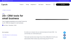 Screenshot of 25+ CRM Tools For Small Business