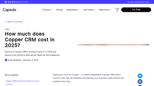 Screenshot of Copper CRM pricing – Is it worth the cost?