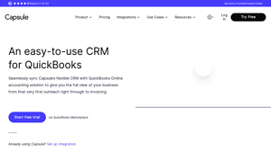 Screenshot of QuickBooks CRM Integration - Capsule CRM