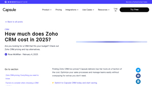 Screenshot of Zoho CRM pricing – Is it worth the cost?