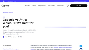 Screenshot of Capsule vs Attio: Which CRM's best for you?