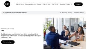 Screenshot of AI-Powered CRM Software Created for Auto Dealerships - CDK Global