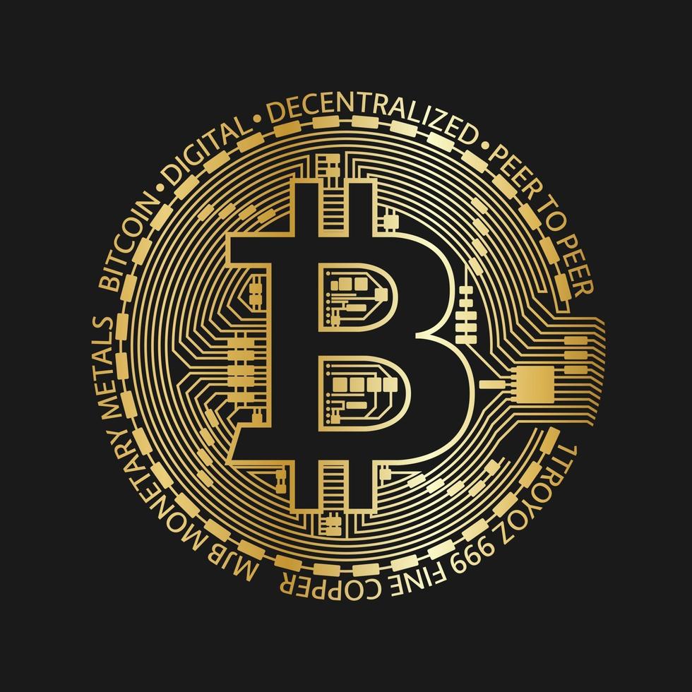 Featured image for cert coin - Golden bitcoin coin, vector crypto ...