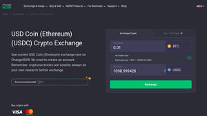 Screenshot of Exchange USDC at the best price | Buy & Sell USD Coin (Ethereum)
