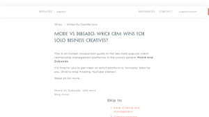 Screenshot of Moxie vs Dubsado: Which CRM wins for solo business creatives?