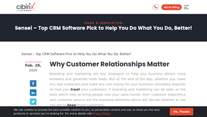 Screenshot of Sensei – Top CRM Software Pick to Help You Do What You Do, Better