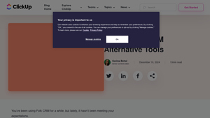 Screenshot of Top 11 Folk CRM Alternative Tools - ClickUp