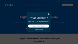 Screenshot of Legal Calendaring Software and Court Deadline Calculator - Clio