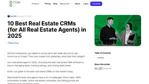 Screenshot of 10 Best Real Estate CRMs (for All Real Estate Agents) in 2025