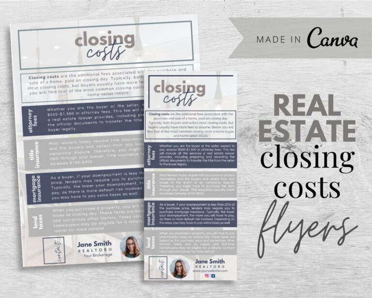 Featured image for closing cost calculator for seller - Editable Closing Cost Infographic ...
