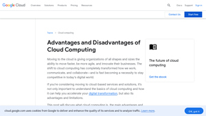 Screenshot of Advantages and Disadvantages of Cloud Computing