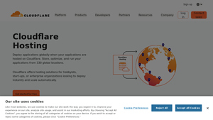 Screenshot of Cloudflare Hosting | Host Applications, Videos, & Images