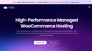 Screenshot of Managed WooCommerce Hosting for eCommerce Stores - Cloudways