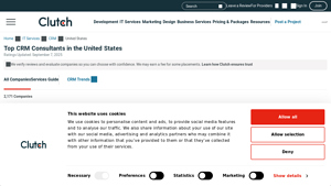 Screenshot of Top CRM Consultants in the United States - Sep 2025 Rankings