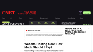 Screenshot of Website Hosting Cost: How Much Should I Pay? - CNET
