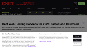 Screenshot of Best Web Hosting Services for 2025: Tested and Reviewed - CNET