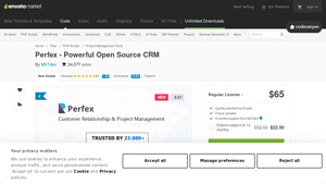 Screenshot of Perfex - Powerful Open Source CRM by MSTdev - CodeCanyon