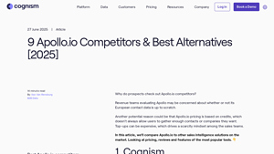Screenshot of 9 Apollo.io Competitors & Best Alternatives [2025] - Cognism