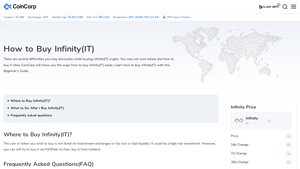 Screenshot of How to Buy Infinity(IT) Crypto Step by Step - CoinCarp