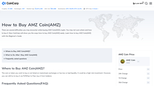 Screenshot of How to Buy AMZ Coin(AMZ) Crypto Step by Step - CoinCarp