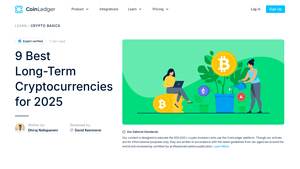 Screenshot of 9 Best Long-Term Cryptocurrencies for 2025 - CoinLedger