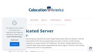 Screenshot of SEO Dedicated Server Hosting - Colocation America