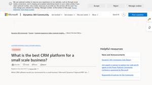 Screenshot of What is the best CRM platform for a small scale business?