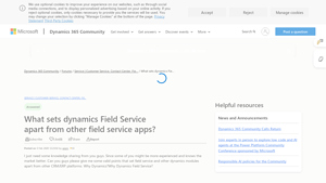 Screenshot of What sets dynamics Field Service apart from other field service apps?