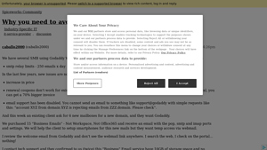 Screenshot of Why you need to avoid Godaddy email services at all costs.