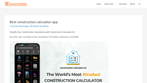 Screenshot of Best construction calculator app
