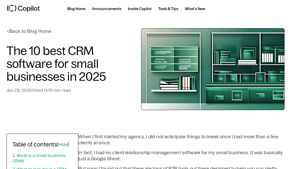 Screenshot of The 10 best CRM software for small businesses in 2025