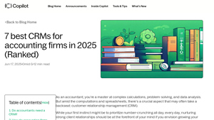 Screenshot of 7 best CRMs for accounting firms in 2025 (Ranked)