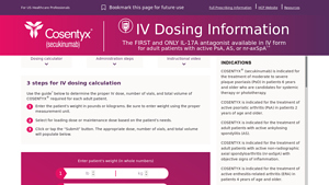 Screenshot of Dosing Calculator