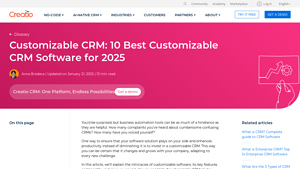 Screenshot of 10 Best Customizable CRM Software for 2025 - Creatio